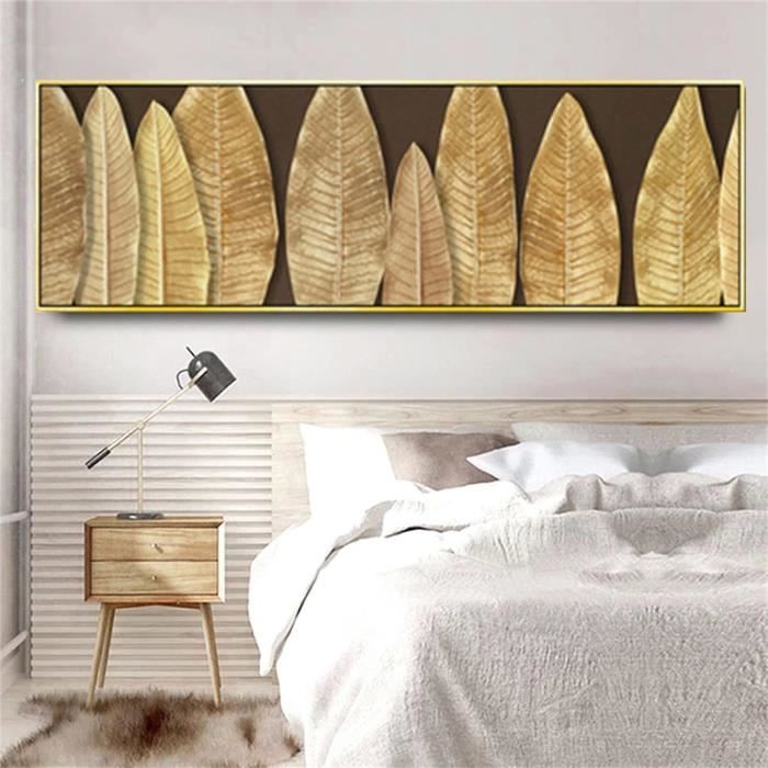 MEIYUDA Diamond Painting Complet Feuilles D'or Noir, 5D