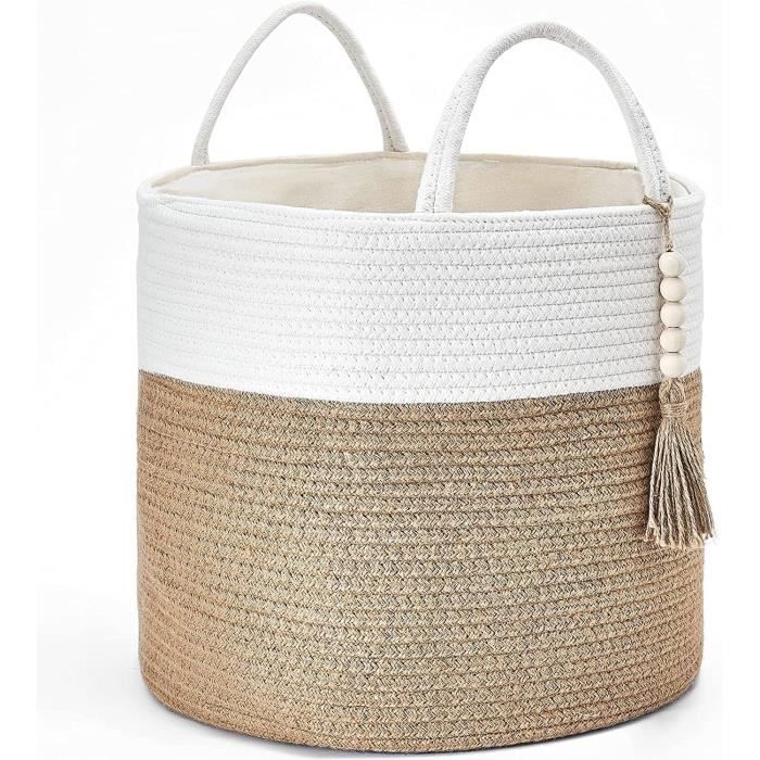 Panier à Linge Pliable 2 Pièces - Maille Respirante 36x36x58cm - Pour Chambre, Buanderie - Bleu