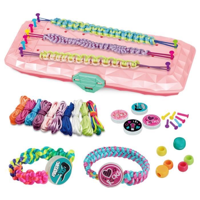 Kit Bracelet Fille, Kit d'artisanat de Bracelet d'amitié pour Filles 6-12  ans, DIY Kit Créatif Enfant Jouet Cadeau de Anniversaire