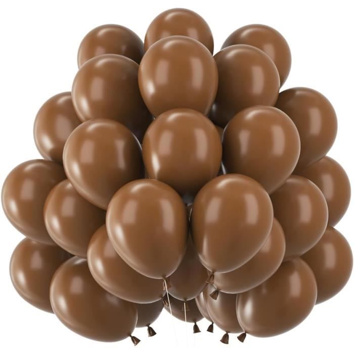 Lot de 12 Ballons marrons 30 cm
