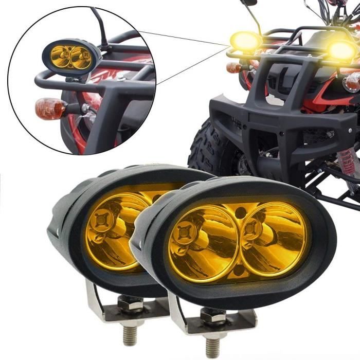 Like-Phare antibrouillard à LED pour moto 1 paire LED moto phare 20W  conduite antibrouillard double couleur projecteurs - Cdiscount Auto