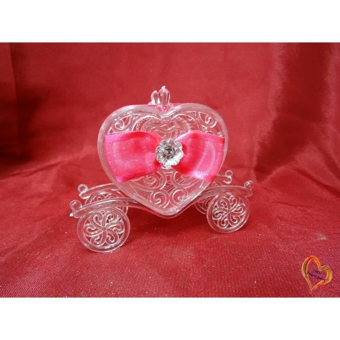 Lot De 5 Boîtes à Bonbons Carrosse De Cendrillon Doré - Décoration Table Mariage Anniversaire