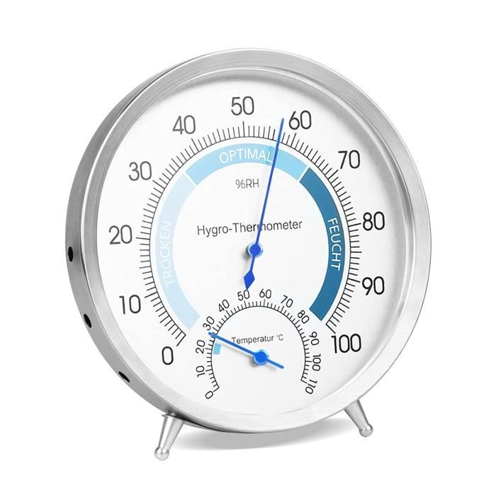 Thermomètre-hygromètre Analogique Facile à Lire - Lot De 4 - Pour Intérieur, Chambre Bébé, Bureau, Garage - Mesure Température Et Humidité
