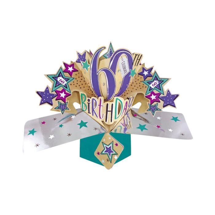 Second Nature Pop Ups Carte D Anniversaire 60 Ans Cdiscount Beaux Arts Et Loisirs Creatifs