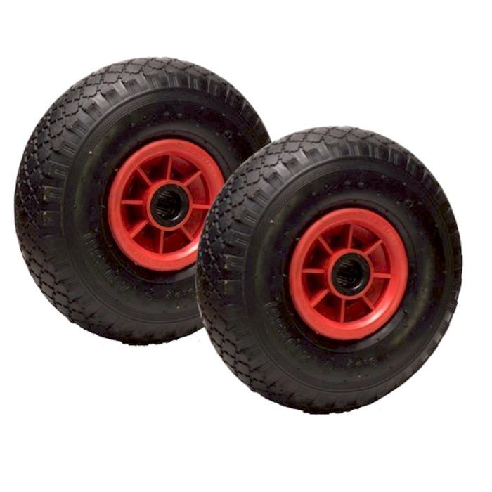 Roulette Fixe Relaxdays 2.50-4 - Roue Pneumatique Caoutchouc, Plaque Acier, Charge 120 Kg - Pour Meubles, Palettes, Chariots