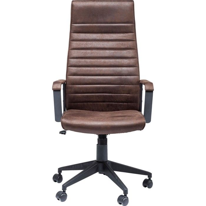 Chaise de bureau pivotante Labora haute marron foncé Kare Design Chaise de bureau pivotante Labora haute marron foncé Kare Design