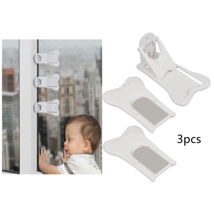 Sécurité fenêtre enfant,Bloque porte coulissante,verrouillage de sécurité  pour bébé,bloque-fenêtre,placard serrures sécurité,3pcs - Cdiscount  Puériculture & Eveil bébé