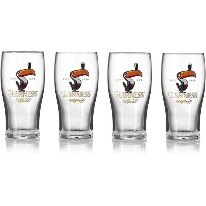 GUINNESS liège SOUS-VERRE pack de 4 