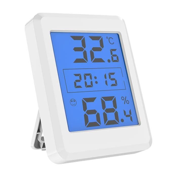 Thermomètre Hygromètre D'intérieur - Mesure Température Et Humidité - Ecran LCD Avec Smiley - Plage -10°C à 70°C