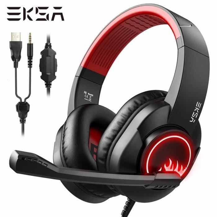 Support Casque Gaming New Bee - Chargeur Sans Fil RGB - Ports USB Et Type-C - Pour PC Et Console