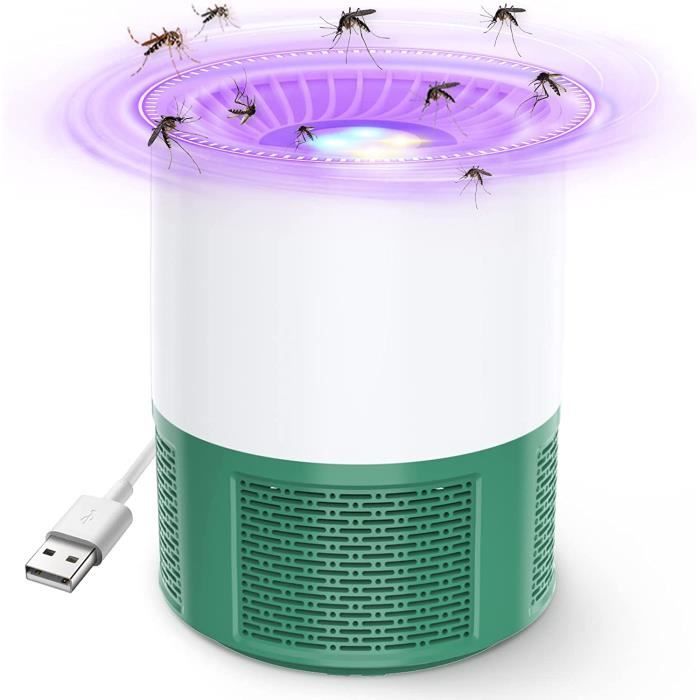 Lampe Anti-Moustiques UV Silencieuse - Pour Intérieur Et Extérieur - Alimentation USB, Sans Produits Chimiques, Idéale Pour Chambre Et Jardin