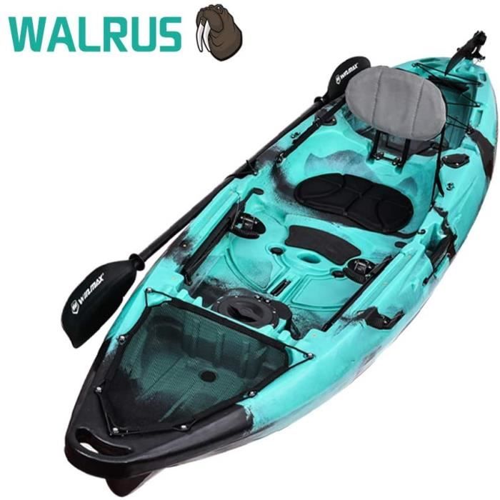 Win.Max Canoë Kayak Rigide en PEHD Sit on Top Sport Pêche en Mer Lac pour 1 Personne avec Pagaie