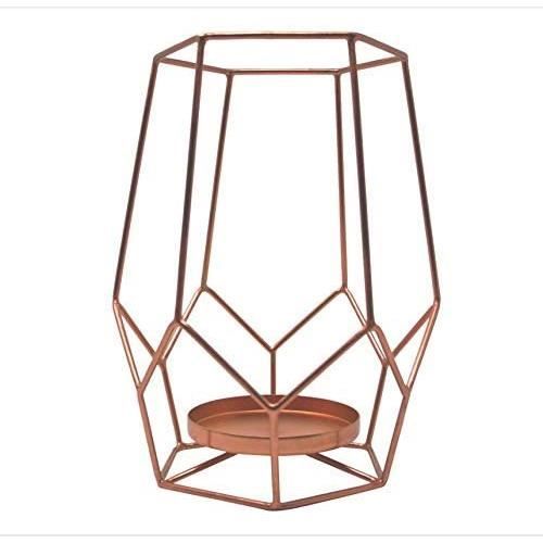 Bougeoir cylindre métal cuivre D7.5cm H54.5cm