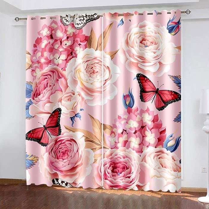 Générique Rideau Occultant Papillon, Rideaux Thermiques, Motif Papillon