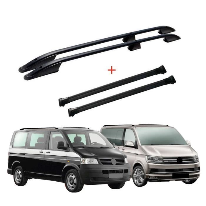 KIT Barres de Toit Trans+Long pour VW T5 T6 Transporter L1 Aluminium