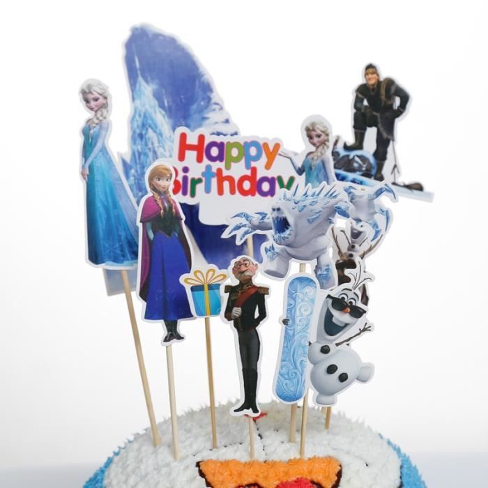 Couleur 1pack Topptora Decoration De Gateau Princesse Elsa La Reine Des Neiges Pour Anniversaire Fournitures Cdiscount Maison