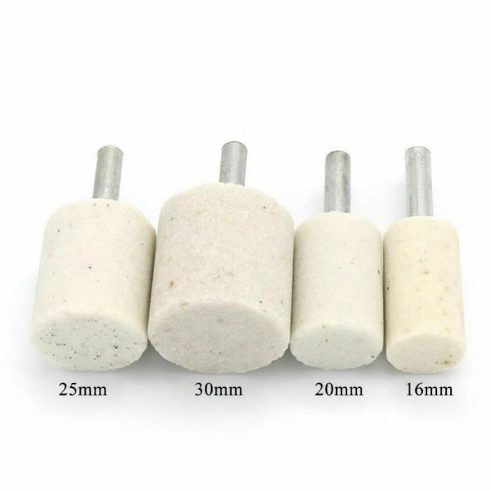 10mm Grincement Tête Abrasif Monté Pierre Haut Dureté Polissage 6PCS