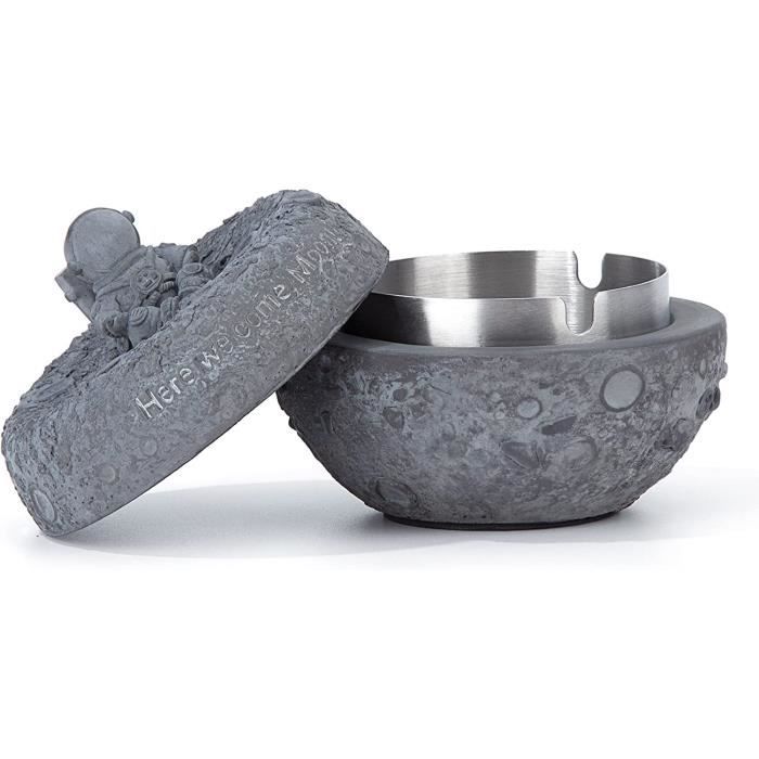 Cendrier en céramique avec couvercle, coupe-vent, cendrier intérieur ou Cendrier en céramique avec couvercle, coupe-vent, cendrier intérieur ou