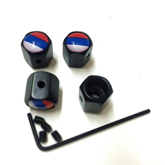 Ensemble De 4 Bouchons De Valve De Pneu De Voiture Antivol En Alliage De Zinc, Drapeau National Italien, Tige - Auto