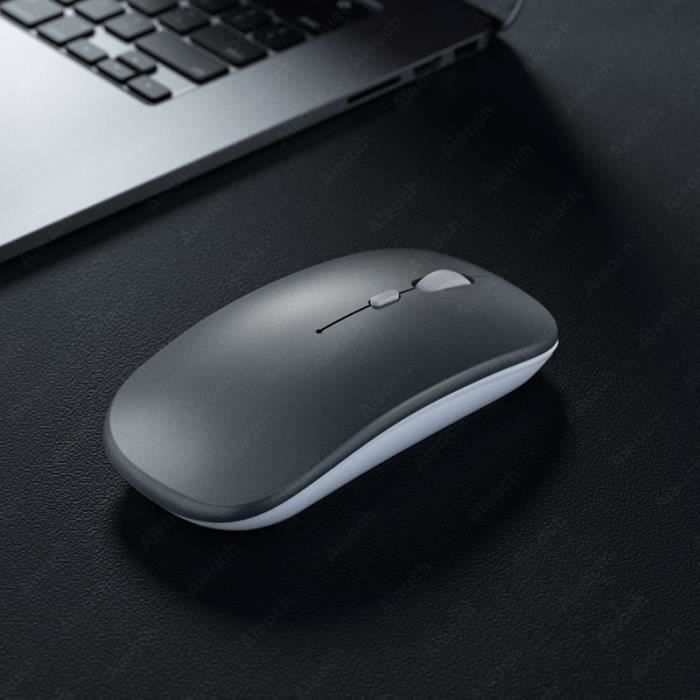 Souris Bluetooth Sans Fil Azmall - Rechargeable USB-C, 3 DPI Réglables, Mode Jiggler Invisible - Pour IPad, MacBook, PC