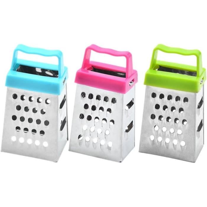 Mini Râpe 4 Faces En Acier Inoxydable - Pour Fromage, Ail, Légumes, Épices - Ustensile De Cuisine Compact