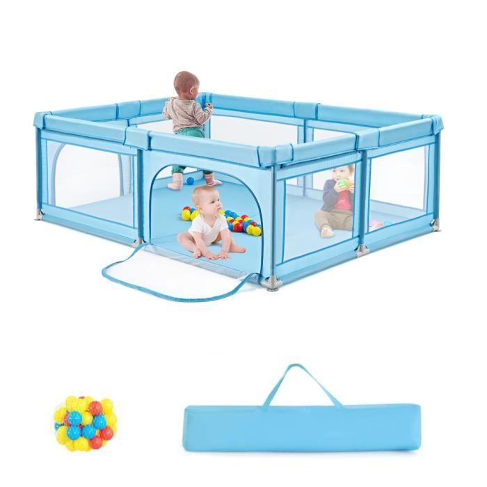 Costway Parc Bebe 3 Ans 5x147x68 5cm En Pp Non Toxique 50 Balles Colorees 4 Ventouses En Caoutchouc Interieur Exterieur Bleu Cdiscount Puericulture Eveil Bebe