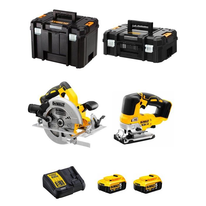 DeWALT Kit DCS570 + DCS334 (2 x 50 Ah + DCB115 + TSTAK II + TSTAK VI)