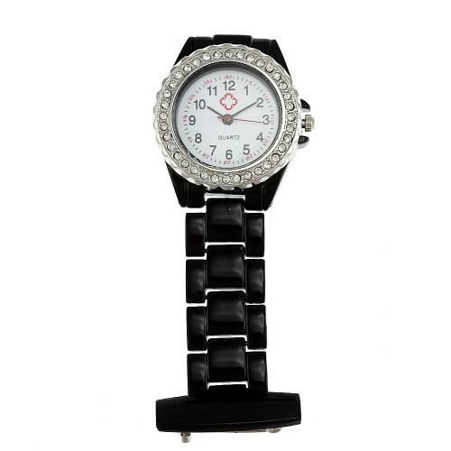 Montre infirmière noire - 30 mm - Noir
