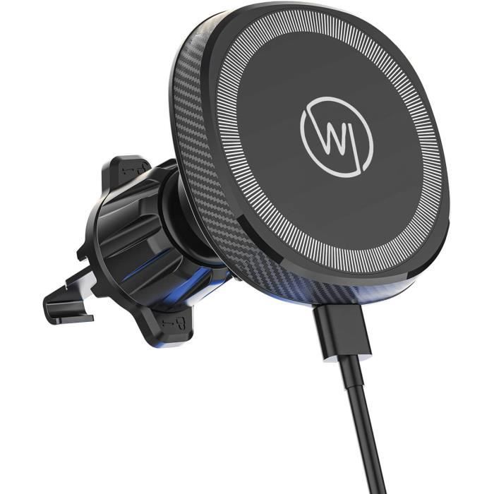 Noir - Support magnétique de voiture pour iPhone 12 13 14 Pro Max Magsafe  15W, chargeur rapide sans fil pour - Cdiscount Téléphonie