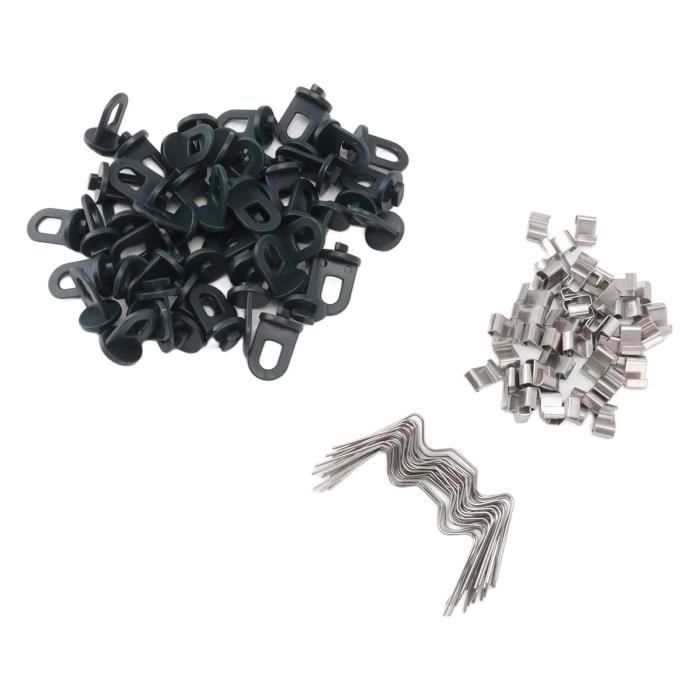 Clips Pour Serre - 30 Pièces Noir 25 Mm - Pour Fixer Film Sur Tuyaux PVC - Matériau ABS Solide - Installation Rapide