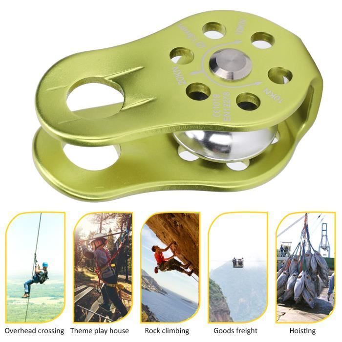 Poulie Fixe Pour Cordiste – Escalade Arboriste – 20KN – Aluminium
