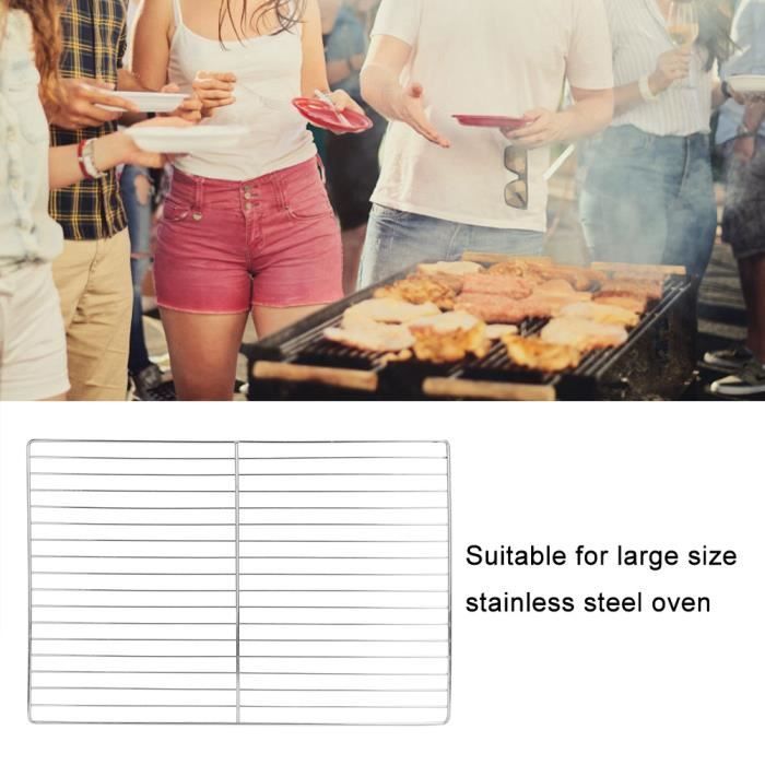 Grille De Barbecue En Acier Inoxydable 60x40 Cm - Pour Jardin, Camping, Pique-nique