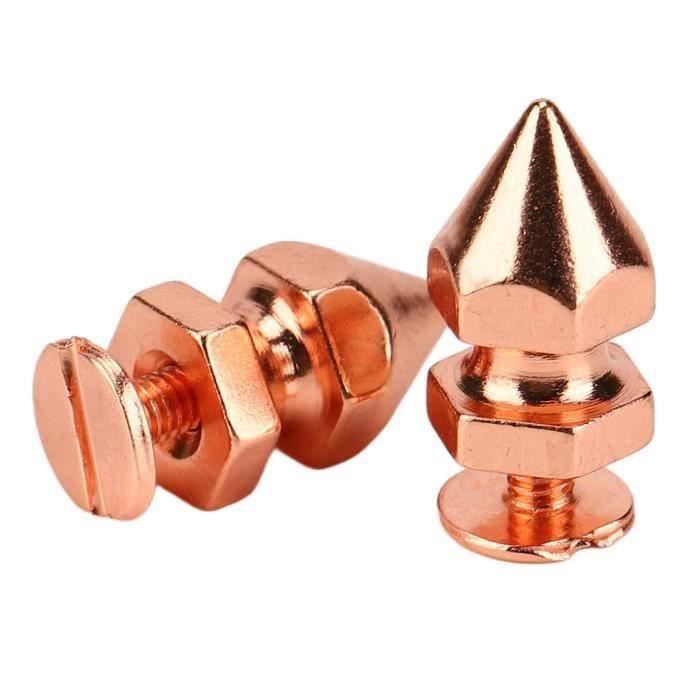 HURRISE Rivets de goujons à boule Rivets de Goujons à Billes Boutons de Tête avec Anneau en D