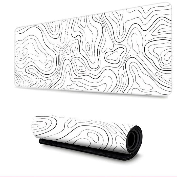 INF Tapis de souris de grande taille Blanc M
