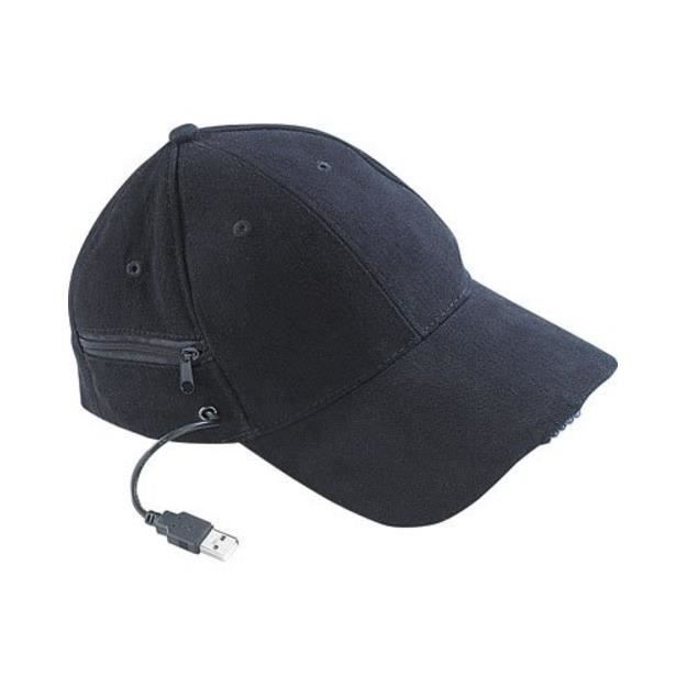 Bonnet Bluetooth Avec 4 LED Intégrées - Rechargeable USB - Unisexe Taille Unique - Noir