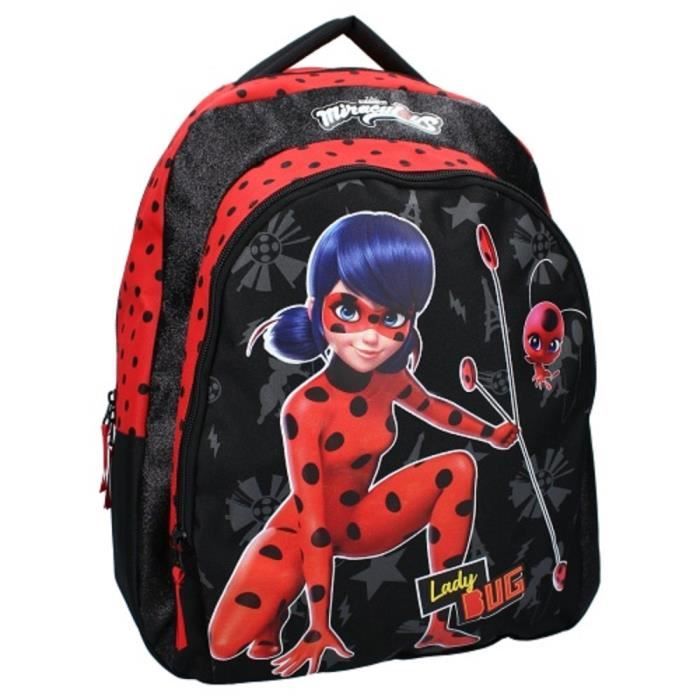 Miraculous Sac A Main Lady Bug +/-27 CM pour Enfant Fille, Rouge