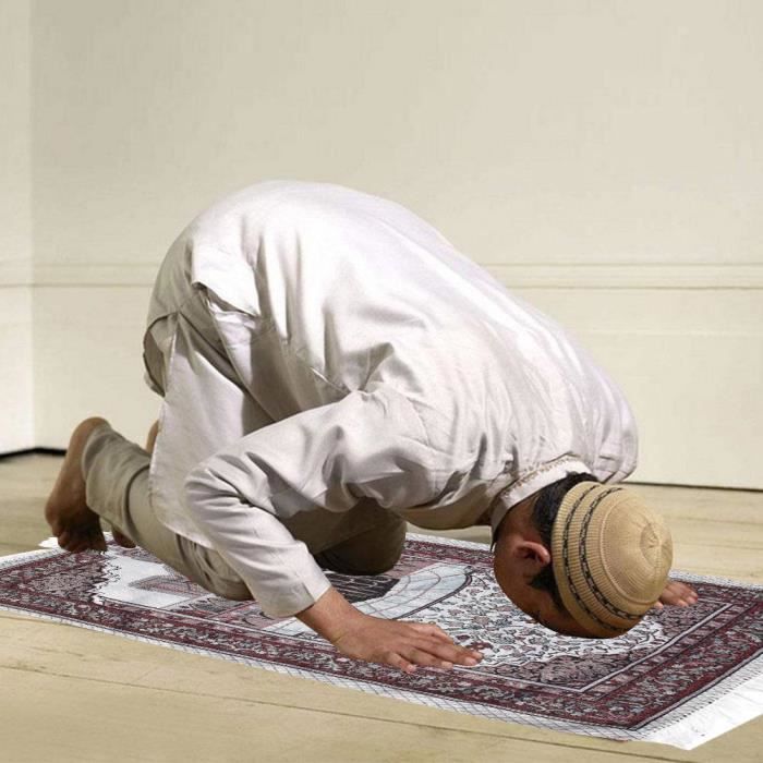Tapis de prière musulman Tapis de prière islamique Tapis de prière en coton  Kaaba Maison Chambre Décoration Taille 110x65 cm - Cdiscount Maison