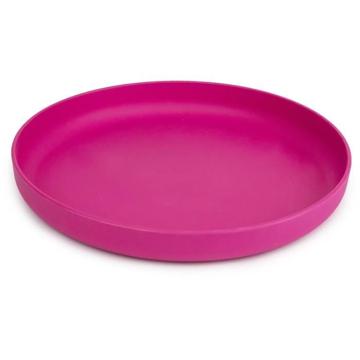 Mill O Bebe Assiette 100 Biosourcee Et Biodegradable Sans Bpa Micro Ondable Rose D 17 8 X H 2 2 Cm Cdiscount Puericulture Eveil Bebe