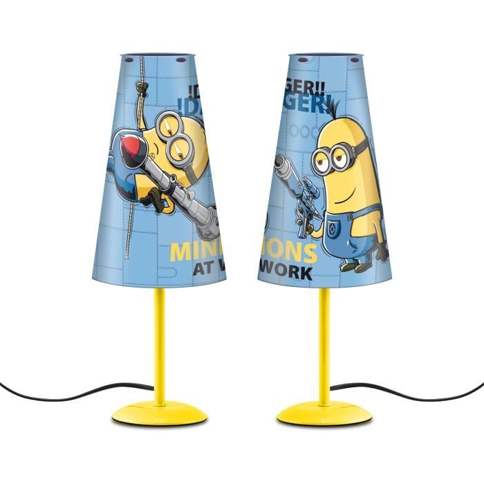 Les Minions Lampe De Chevet Les Minions 38 Cm Forme Conique Cdiscount Jeux Jouets