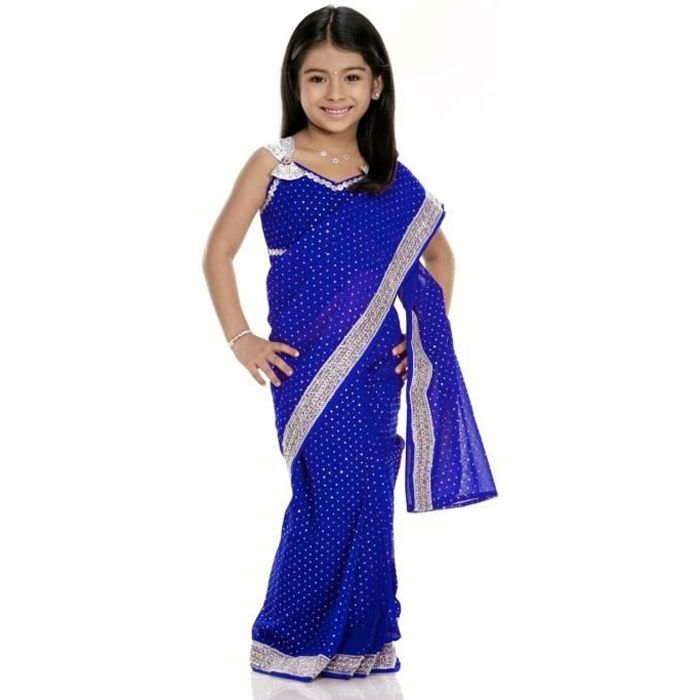 Bleu Femme Indian Sari en coton jupon Bollywood jupon