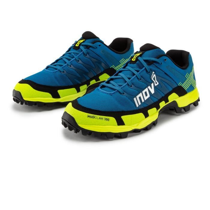 chaussures de course à pied inov8 femmes mudclaw 300 trail - bleu - multicolor - drop 6mm - trail running