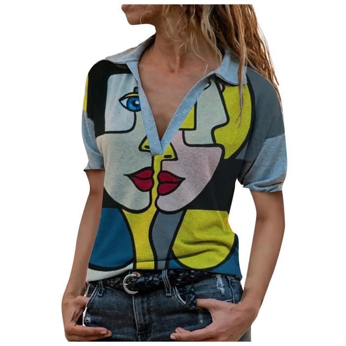 Kikula Hauts D'été à Manches Volantées Pour Femme - Col En V - Avec