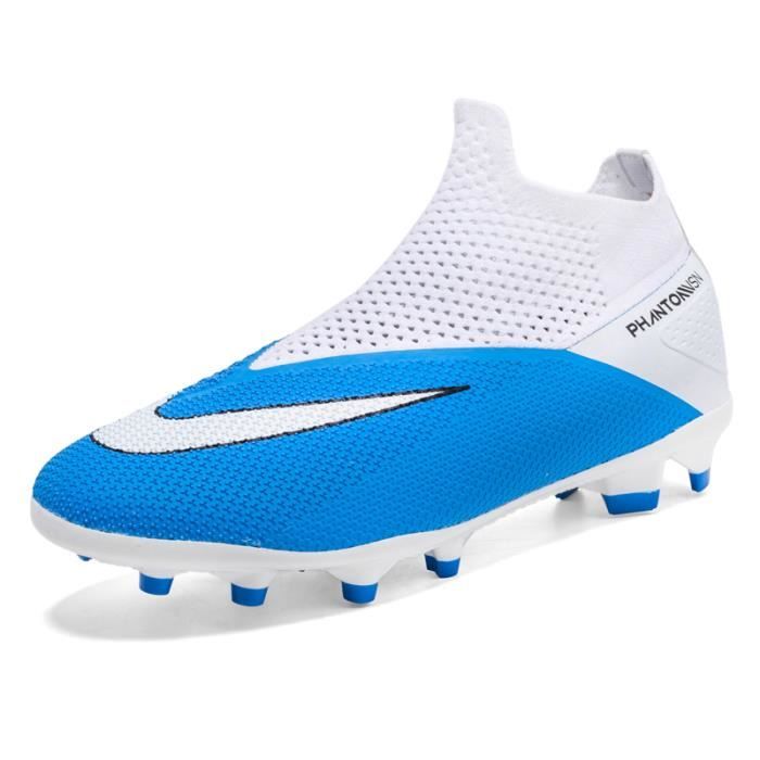 BLBK Chaussures de football pour homme - Unisexe - Chaussures de football professionnelles sans crampons - Pour enfants (pelouse), Beige Tf, 39 EU