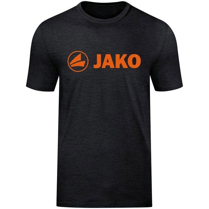 Jako Promo T-Shirt Hommes - Noir Mélange / Orange Fluo Taille: L Jako Promo T-Shirt Hommes - Noir Mélange / Orange Fluo Taille: L