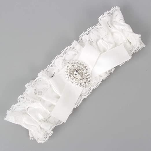 Jarretière De Mariée Blanche En Dentelle - Accessoire élégant Pour La Mariée, Cadeau De Mariage - 3