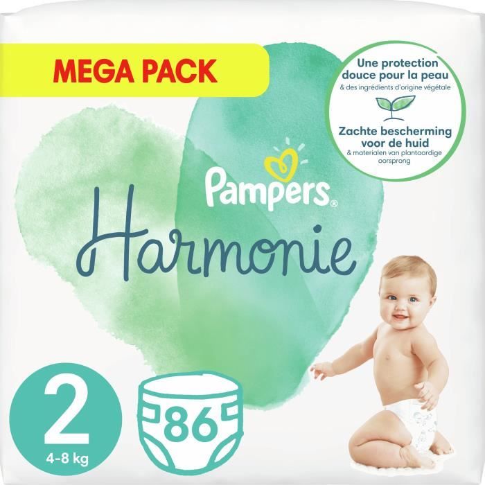 Pampers Harmonie Taille 2 86 Couches Cdiscount Puericulture Eveil Bebe Pampers Harmonie Taille 2 86 Couches Cdiscount Puericulture Eveil Bebe