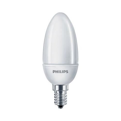 Ampoule philips softone candle e14 5w 2700k 230v