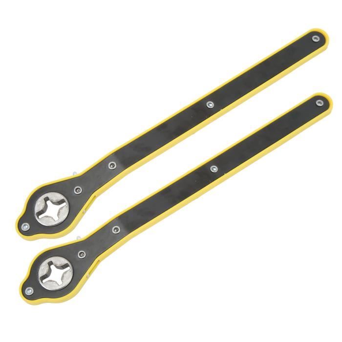 Jchl remorquage Dolly Panier Sangles avec crochets Plat (lot de 2) Jaune Sangles de roue de