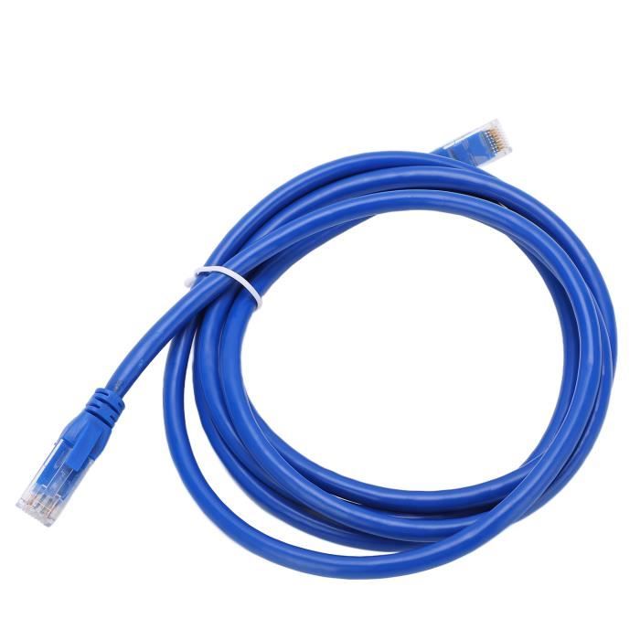 Câble Réseau Ethernet RJ45 Cat5e 15 Pieds (environ 4.5m) - Cuivre Pur, Blanc, Pour Connexion Internet Haute Vitesse