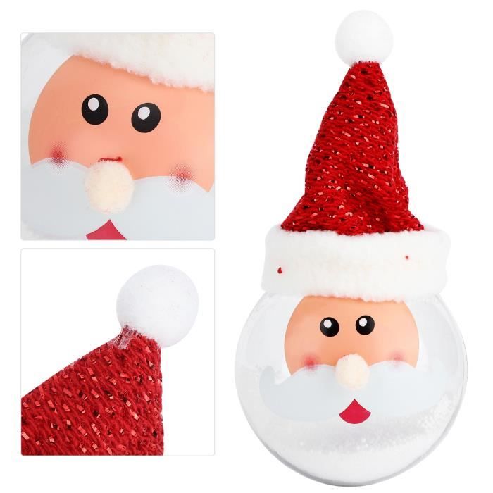 Boule à Neige Acrylique Bonhomme De Neige Rouge - Déco Noël Personnalisable - Active Decor